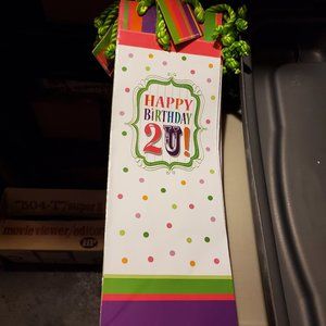 Epic Products Wine Bag Colorful "Happy Birthday 2 U!", Set of 9 New with Tags